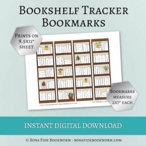 Bookshelf reading tracker bookmarks