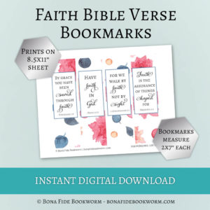Faith Bible verse bookmarks