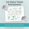 Printable Joy Bible Verse Bookmarks – Bona Fide Bookworm Printables