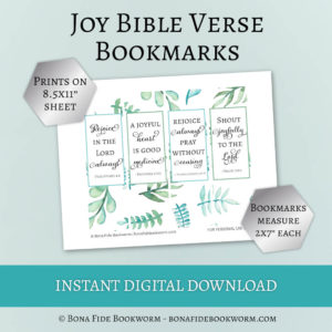 Joy Bible verse bookmarks