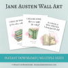 Printable Jane Austen Wall Art Set of 3 – Bona Fide Bookworm Printables