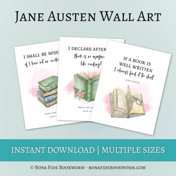 Mockup of Jane Austen Wall Art